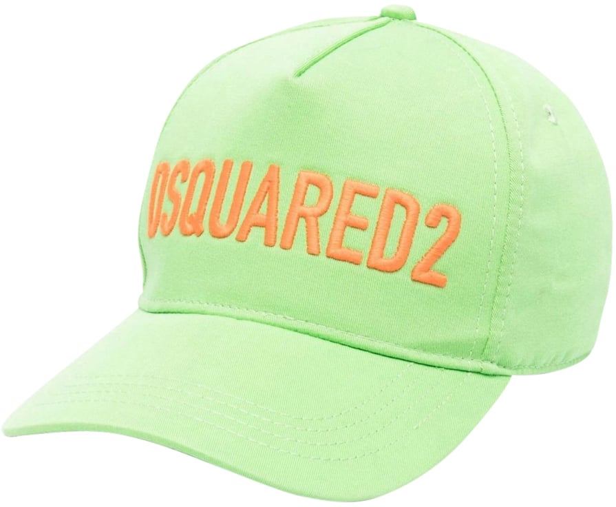 Dsquared2 Technicolor Acid Green Baseball Cap Green Groen