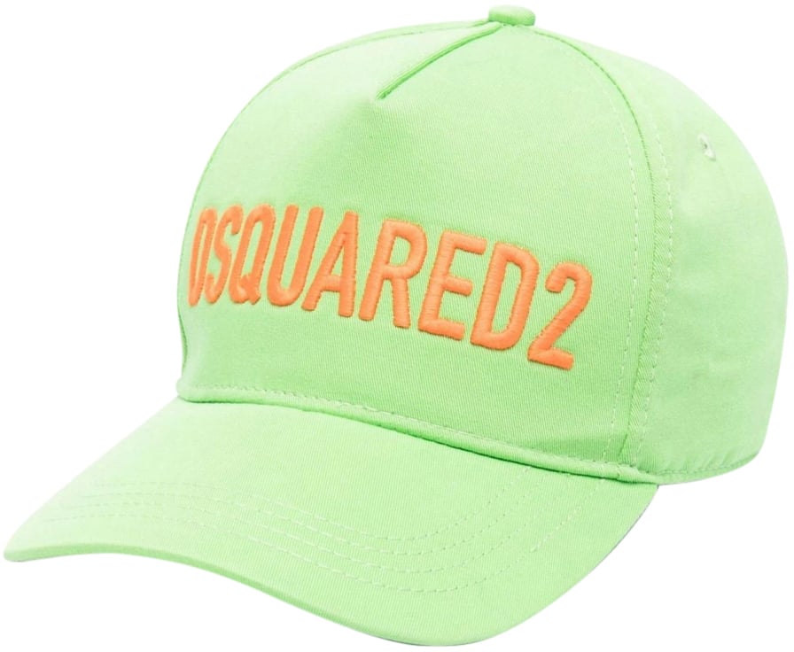 Dsquared2 Technicolor Acid Green Baseball Cap Green Groen