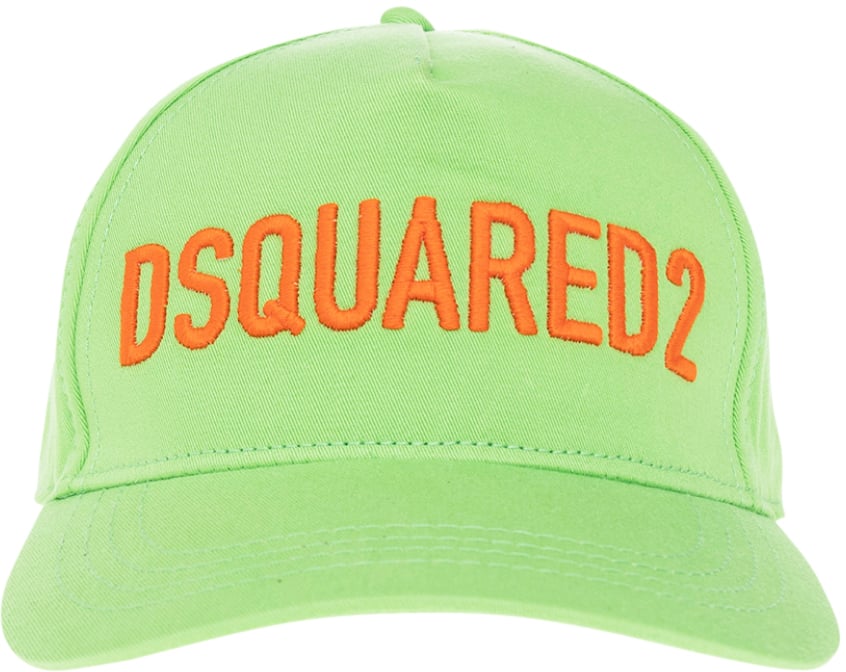 Dsquared2 Technicolor Acid Green Baseball Cap Green Groen