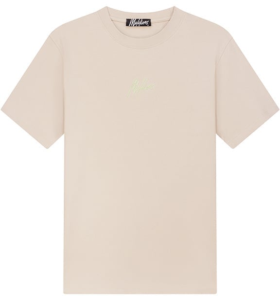 Malelions Malelions Men Striped Signature T-Shirt Taupe
