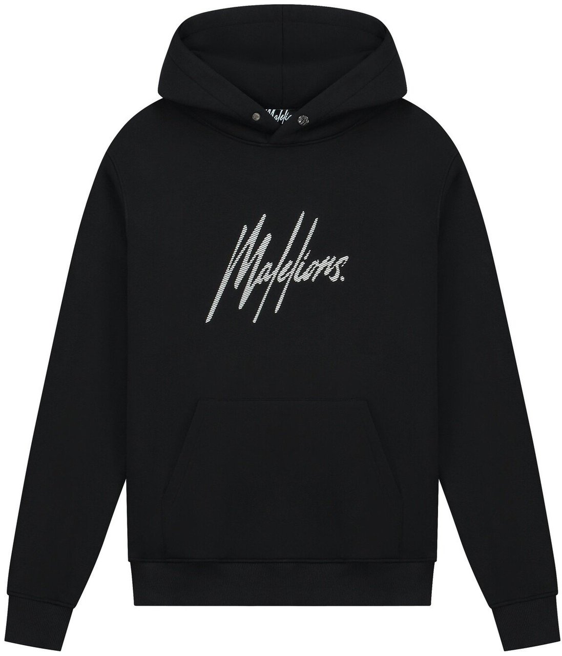 Malelions Malelions Men Striped Signature Hoodie Zwart