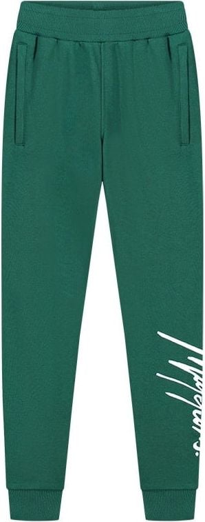 Malelions Malelions Junior Split Sweatpants - Dark Green/Mint Groen
