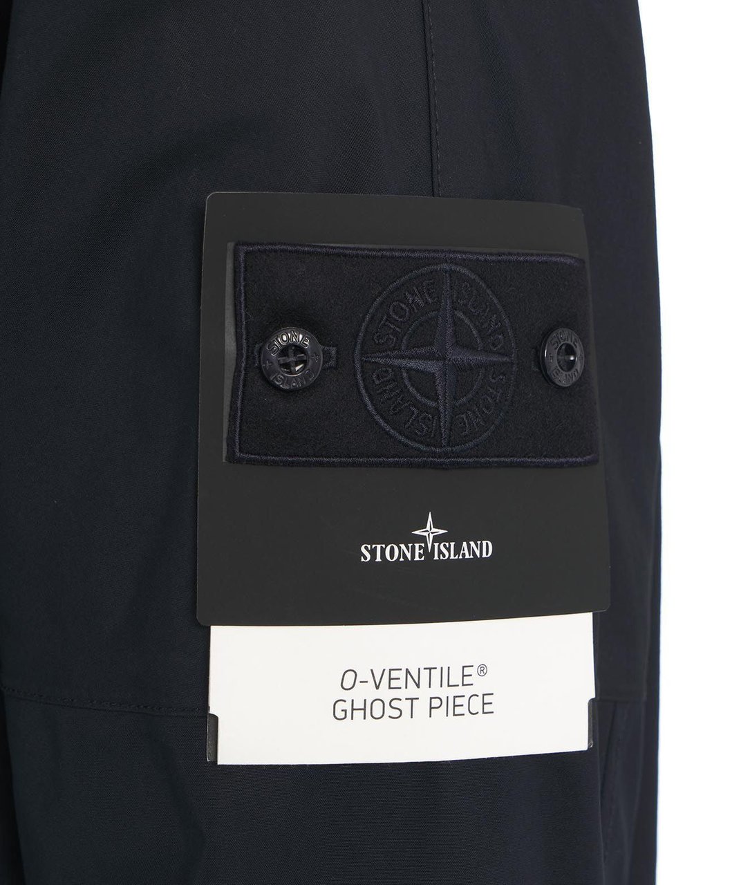 Stone Island Jacket with flap pockets "Ghost" Zwart