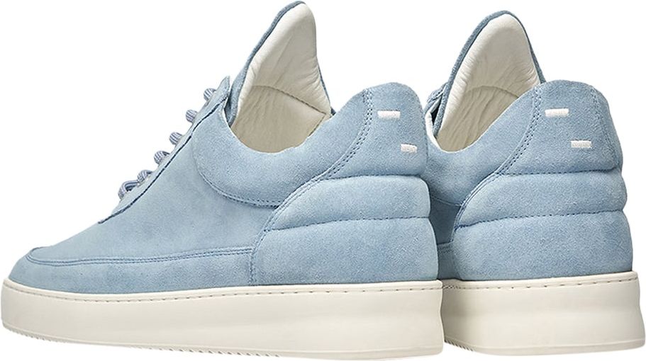 Filling Pieces Low Top Suede Organic Sky Blauw