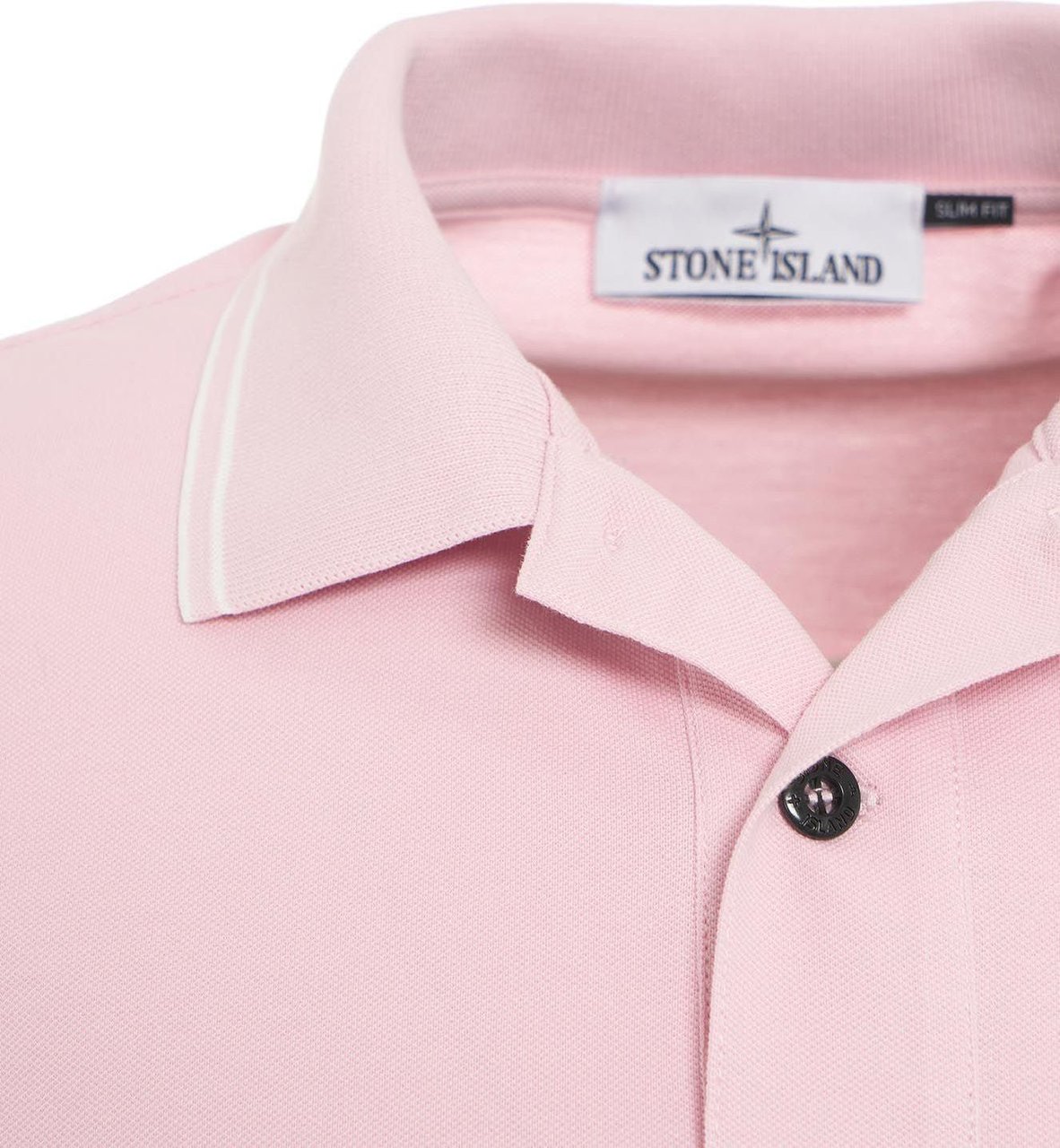 Stone Island Polo shirt with embroidered logo Roze