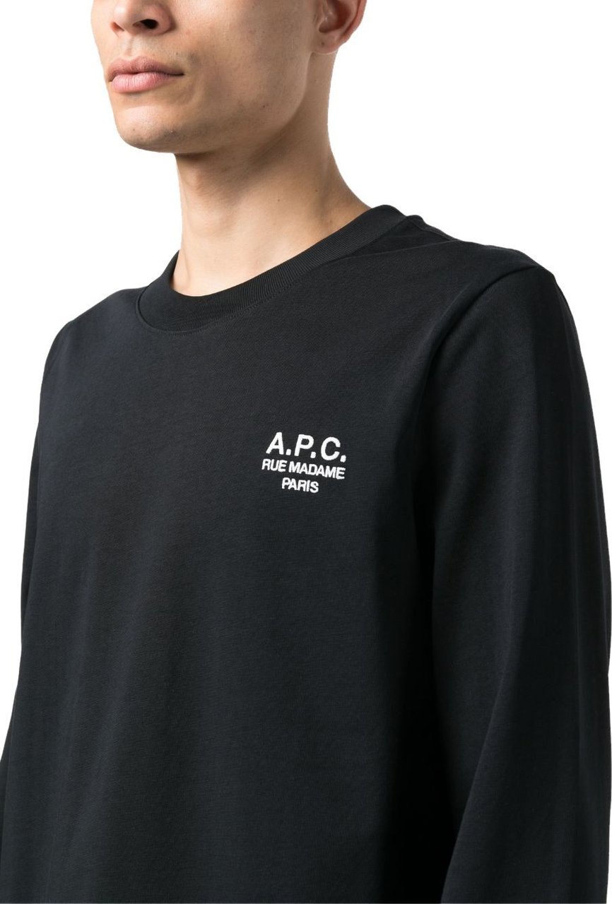 A.P.C. t-shirt olivier black Zwart