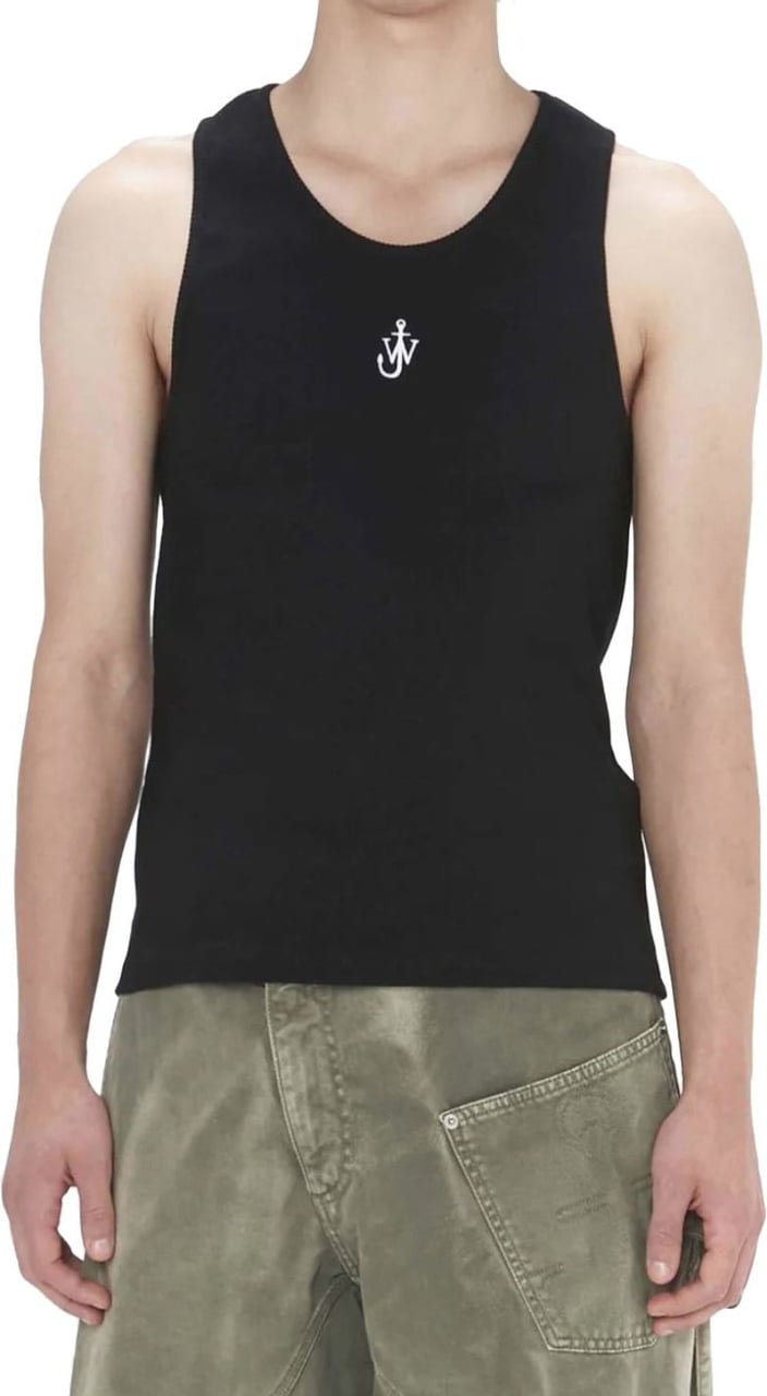 J.W. Anderson Anchor Embroidery Tank Top White Wit