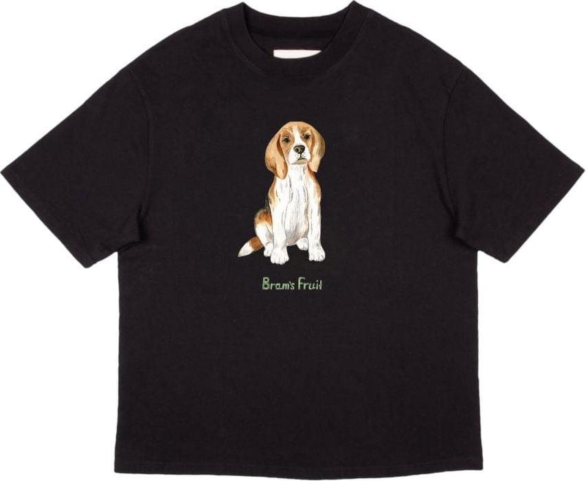 Bram's Fruit Beagle Aquarel T-shirt Black Zwart