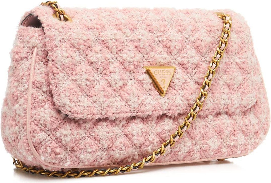 Guess Tweed bag "Giully" Roze