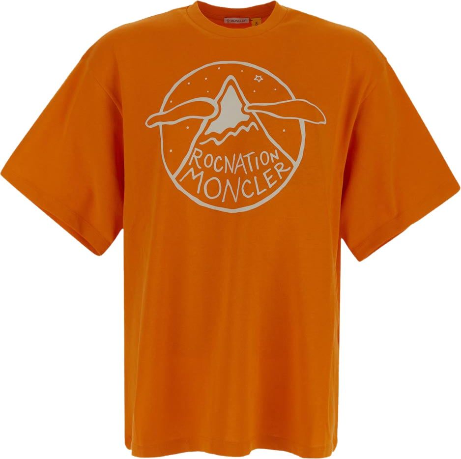 Moncler Logo T-Shirt Oranje