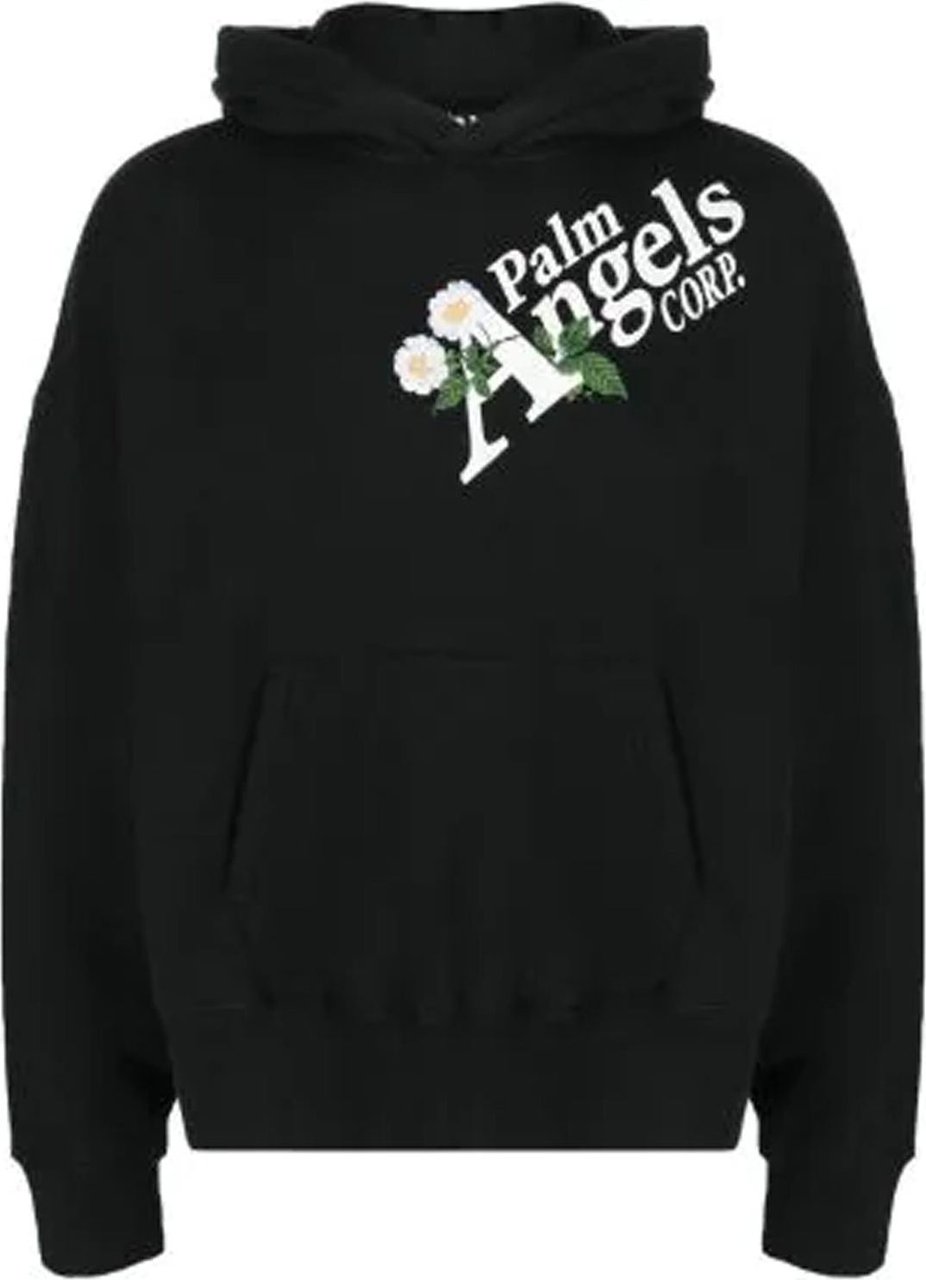 Palm Angels Palm Angels Printed Logo Sweatshirt Zwart