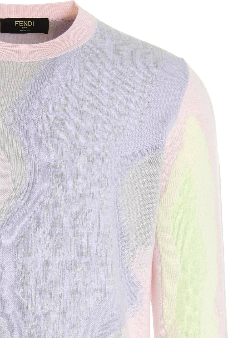 Fendi Fendi Logo Cotton Sweater Roze