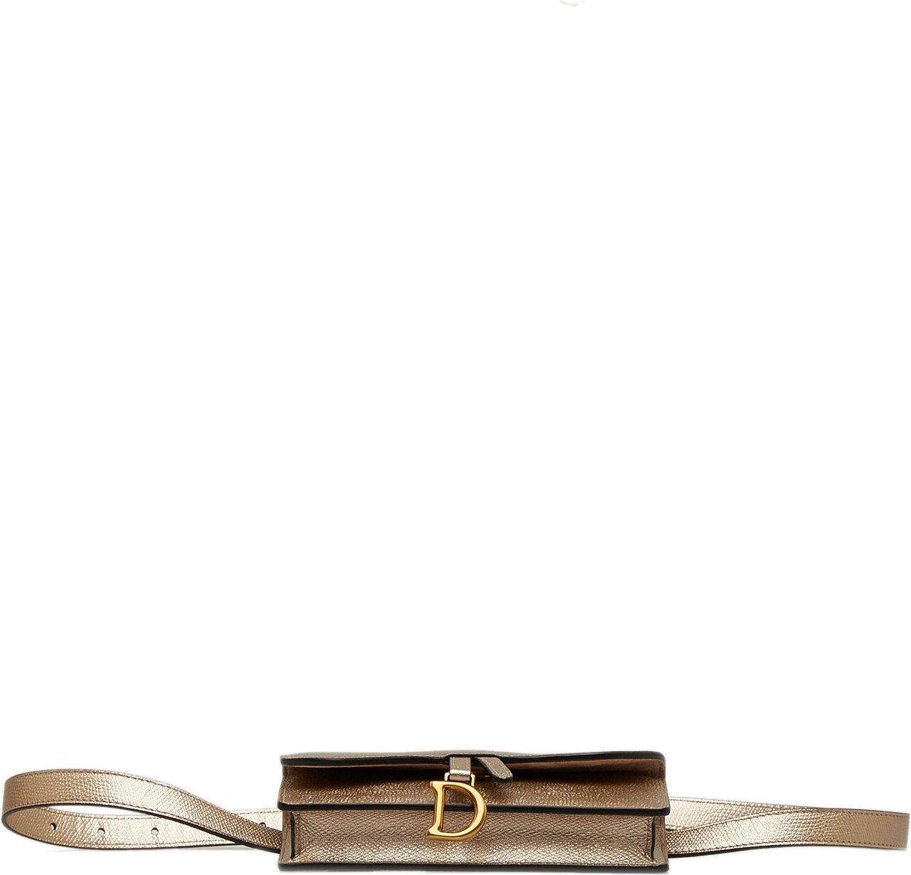 Dior Leather Saddle Belt Bag Goud