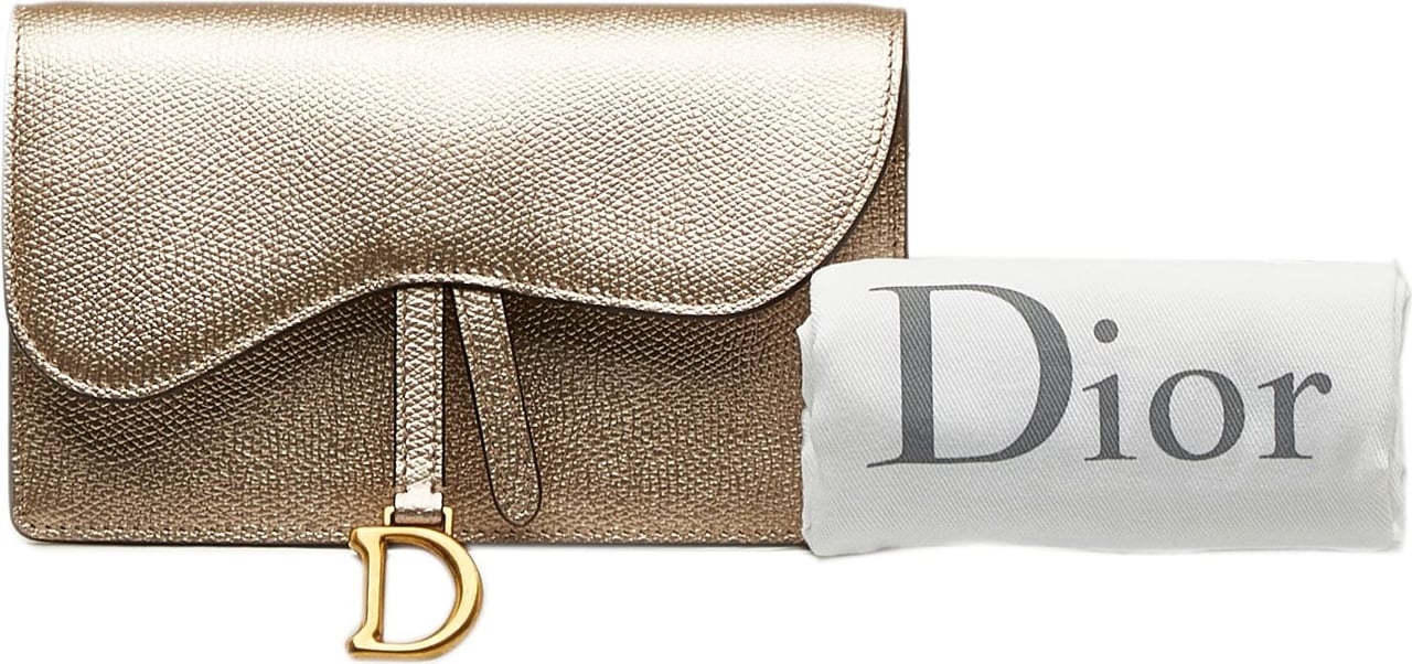 Dior Leather Saddle Belt Bag Goud
