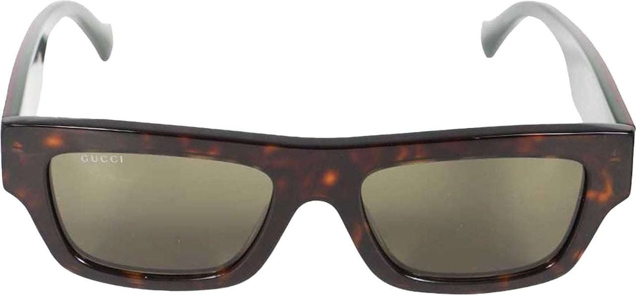 Gucci GUCCI Rectangular Frame Sunglasses Bruin