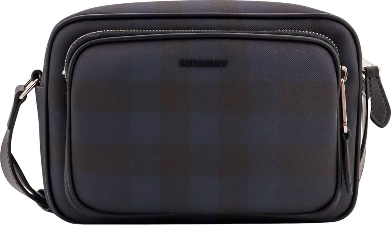 Burberry Shoulder bag with Burberry Check motif Blauw