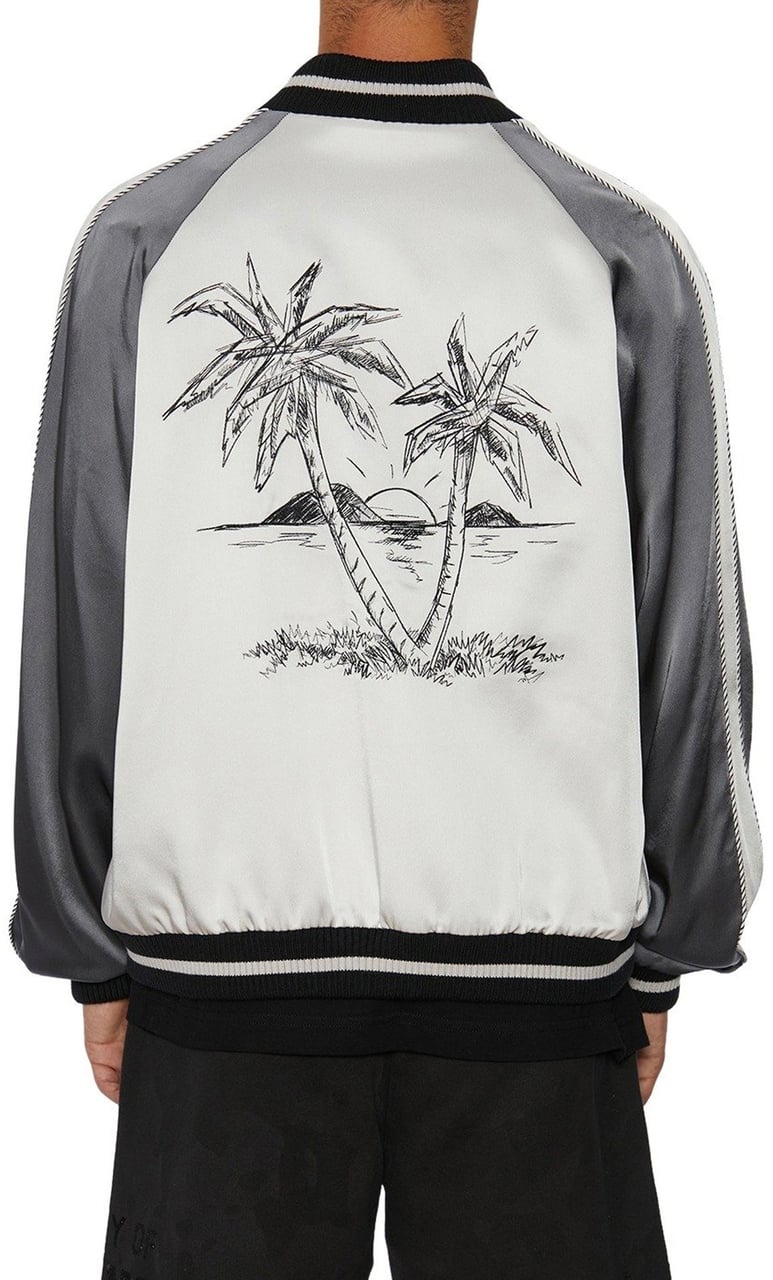 Palm Angels Palm Angels Palms Souvenir Bomber Jacket Grijs