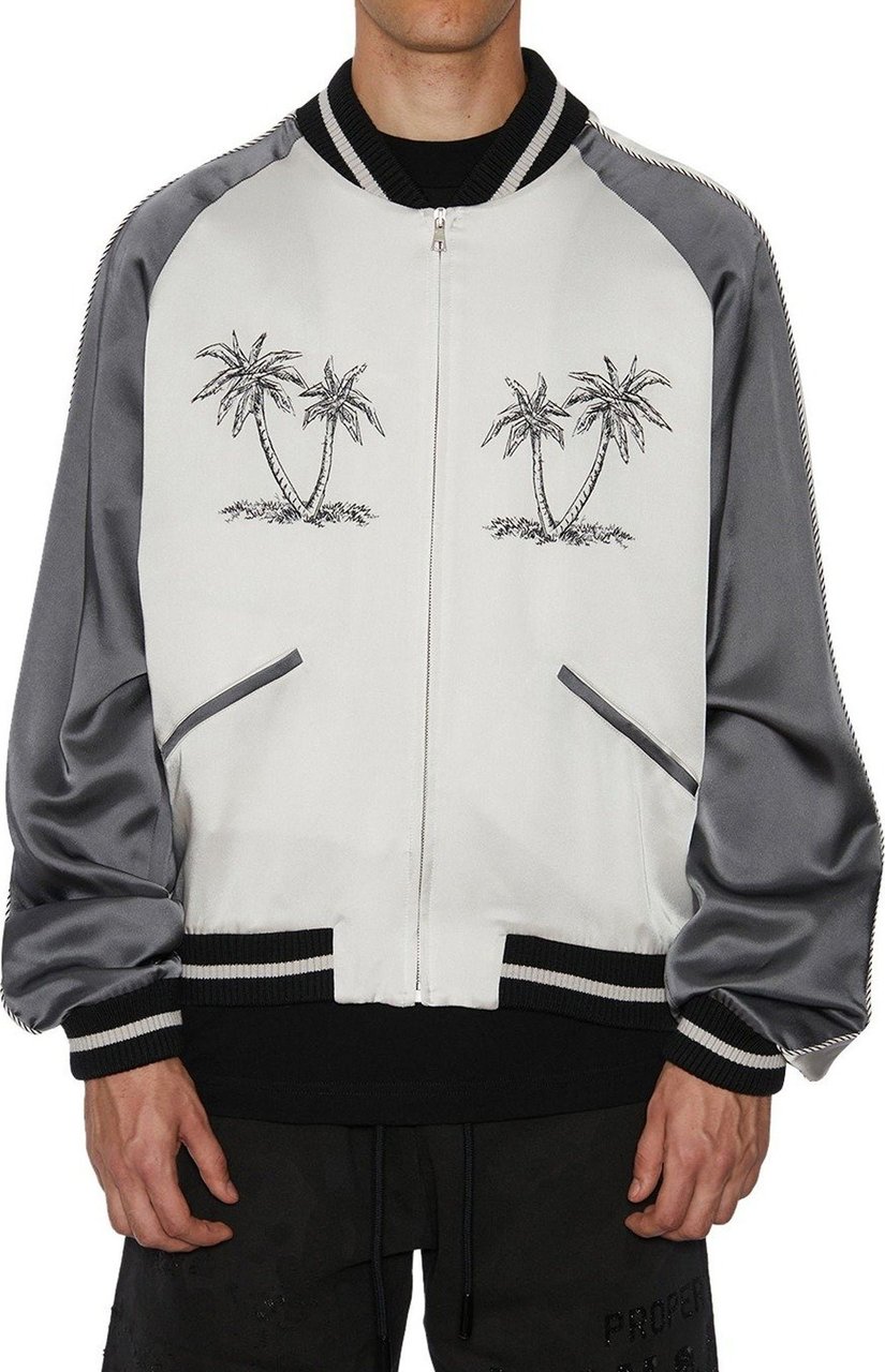 Palm Angels Palm Angels Palms Souvenir Bomber Jacket Grijs