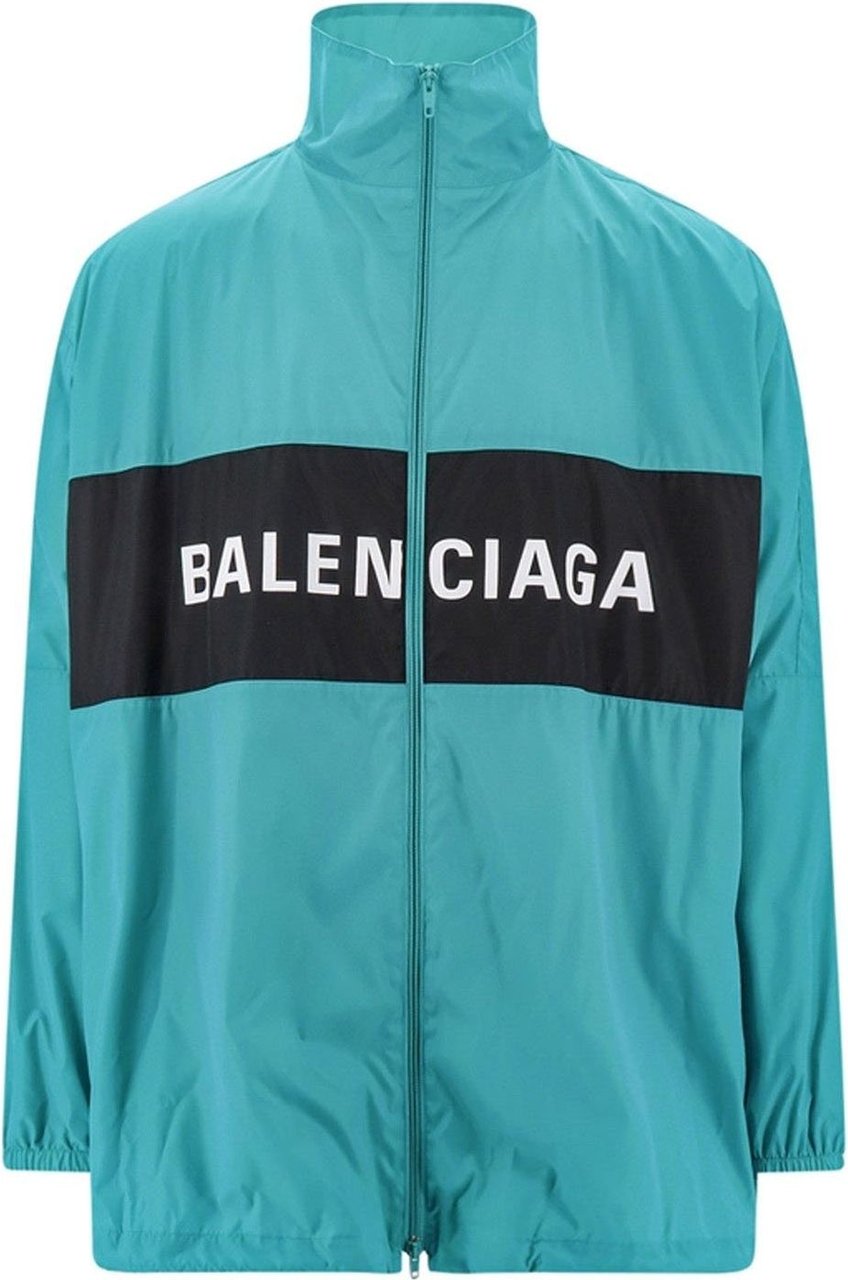 Balenciaga Balenciaga Windbreaker Logo Jacket Groen