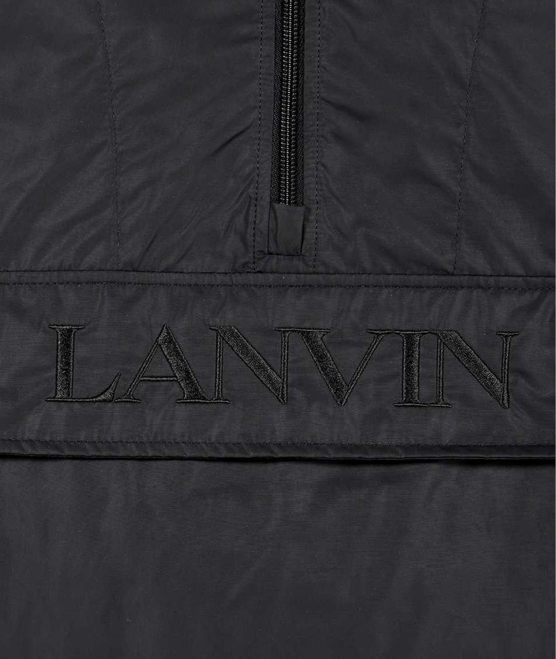 Lanvin Lanvin Logo Hooded Windbreaker Zwart