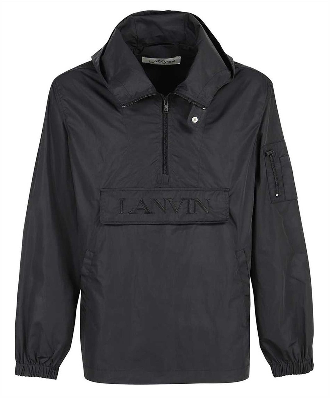 Lanvin Lanvin Logo Hooded Windbreaker Zwart