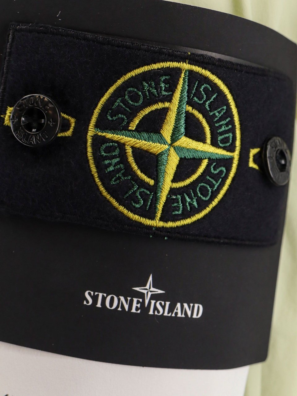 Stone Island Nylon jacket with removable logo patch Groen