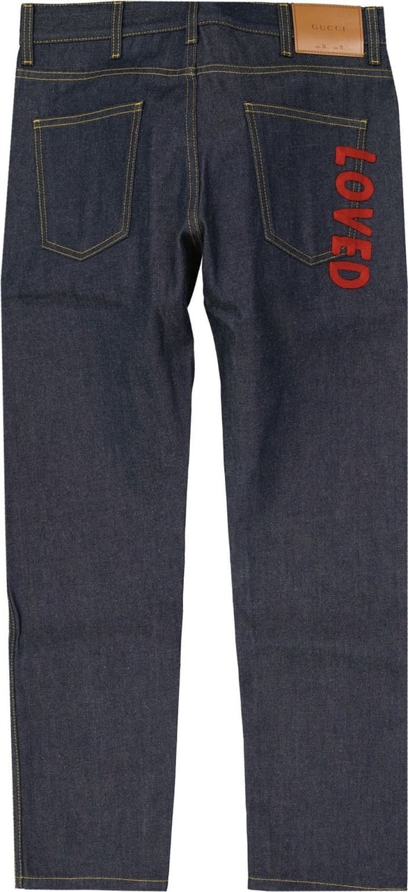 Gucci Gucci Cotton Loved Jeans Blauw