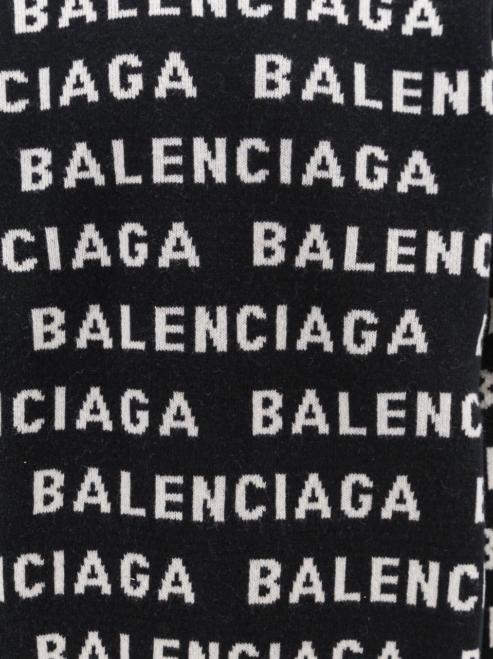 Balenciaga Wool sweater with all-over logo Zwart