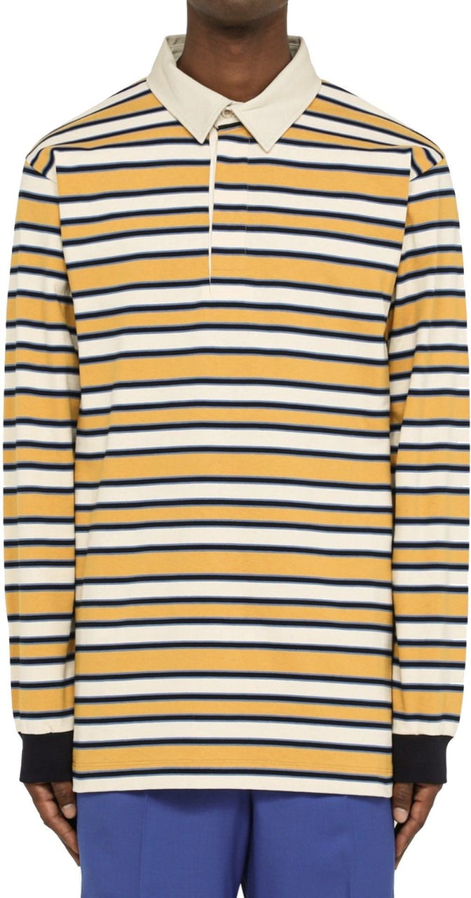 Gucci Gucci Striped Polo Shirt Geel