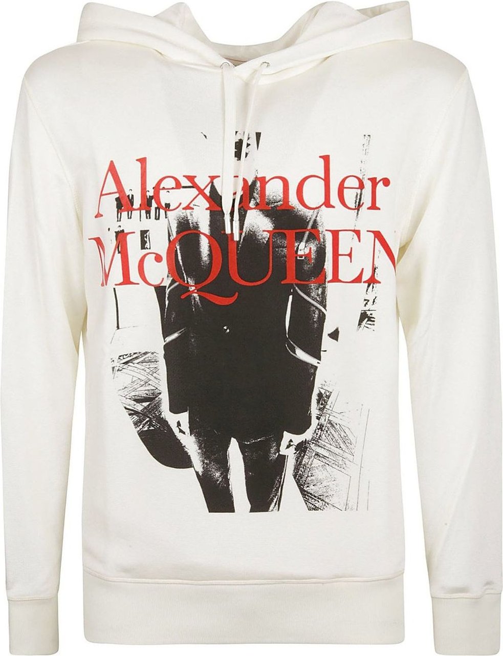Alexander McQueen Alexander McQueen Printed Hooded Sweatshirt Wit