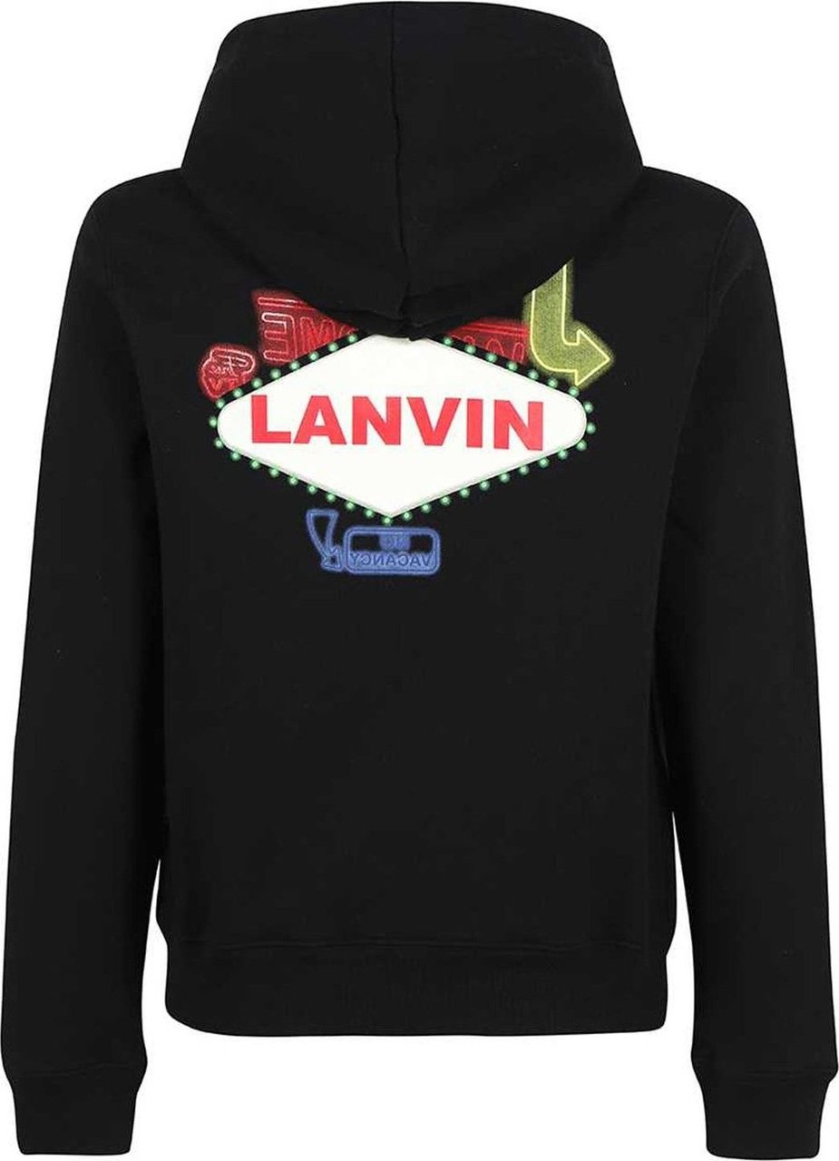 Lanvin Lanvin Printed Hooded Sweatshirt Zwart