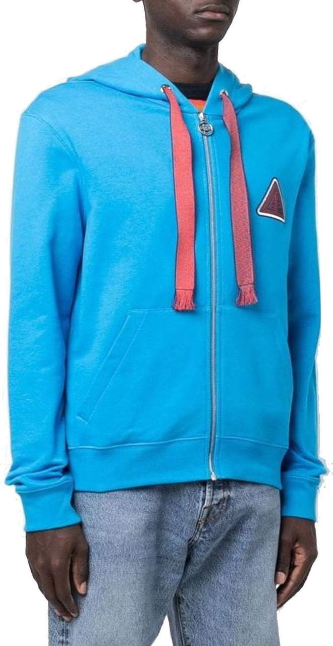Lanvin Lanvin Triangle Zip-Up Sweatshirt Blauw