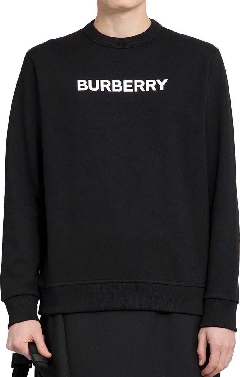 Burberry Burberry Logo Cotton Sweatshirt Zwart