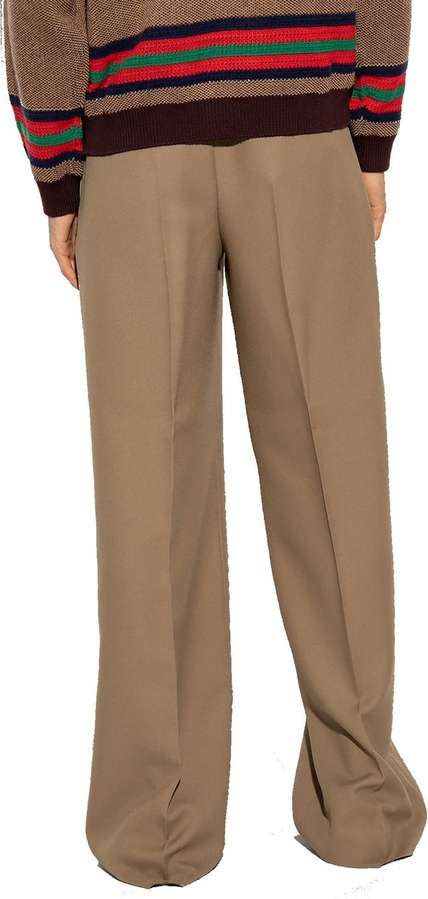 Gucci Gucci Pleat-Front Trousers Beige