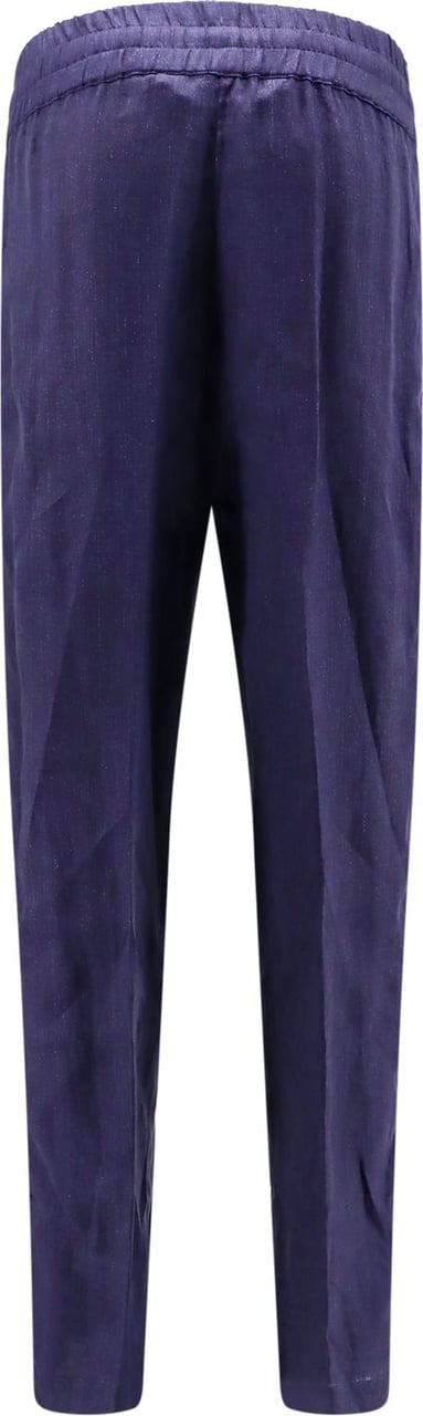 Palm Angels Classic Logo linen trouser Blauw