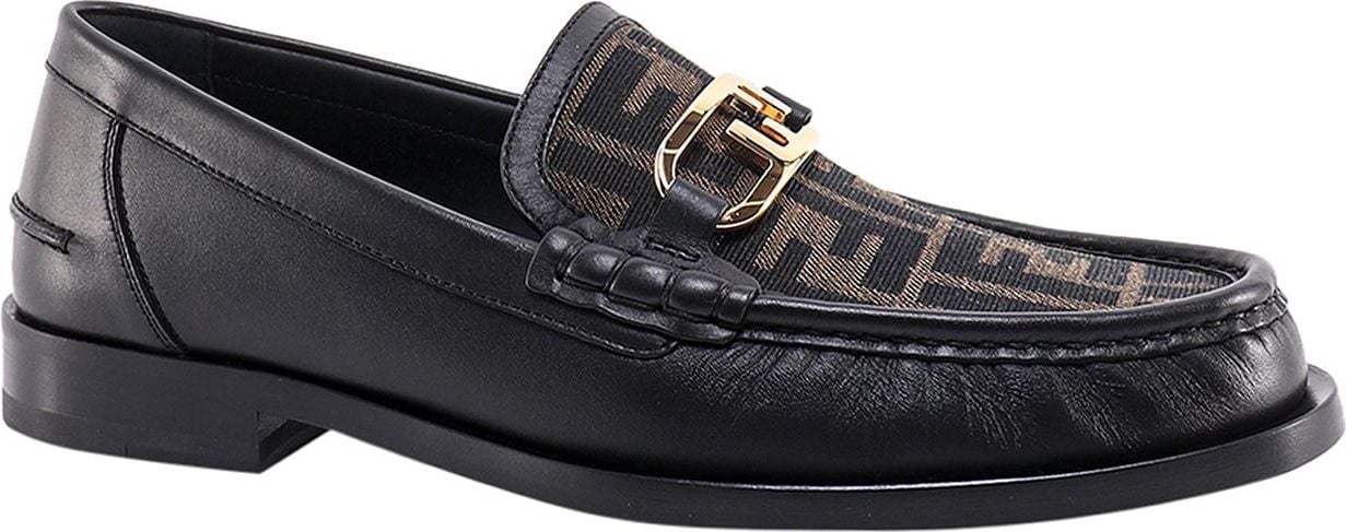 Fendi Leather loafer with FF print insert Bruin
