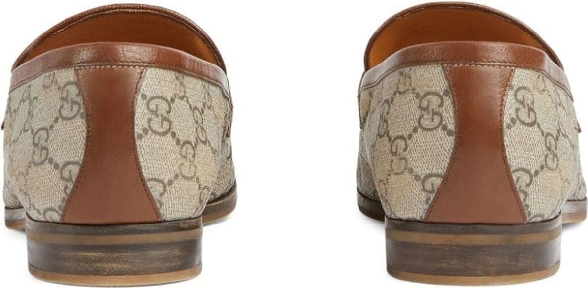 Gucci Gucci Leather Monogram Loafers Bruin