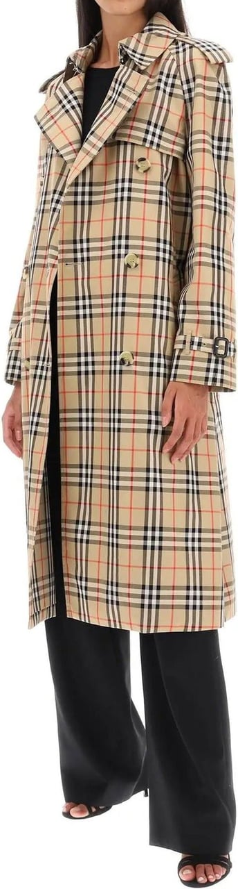 Burberry Burberry Checked Trench Beige