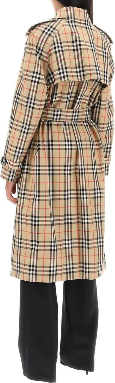 Burberry Burberry Checked Trench Beige