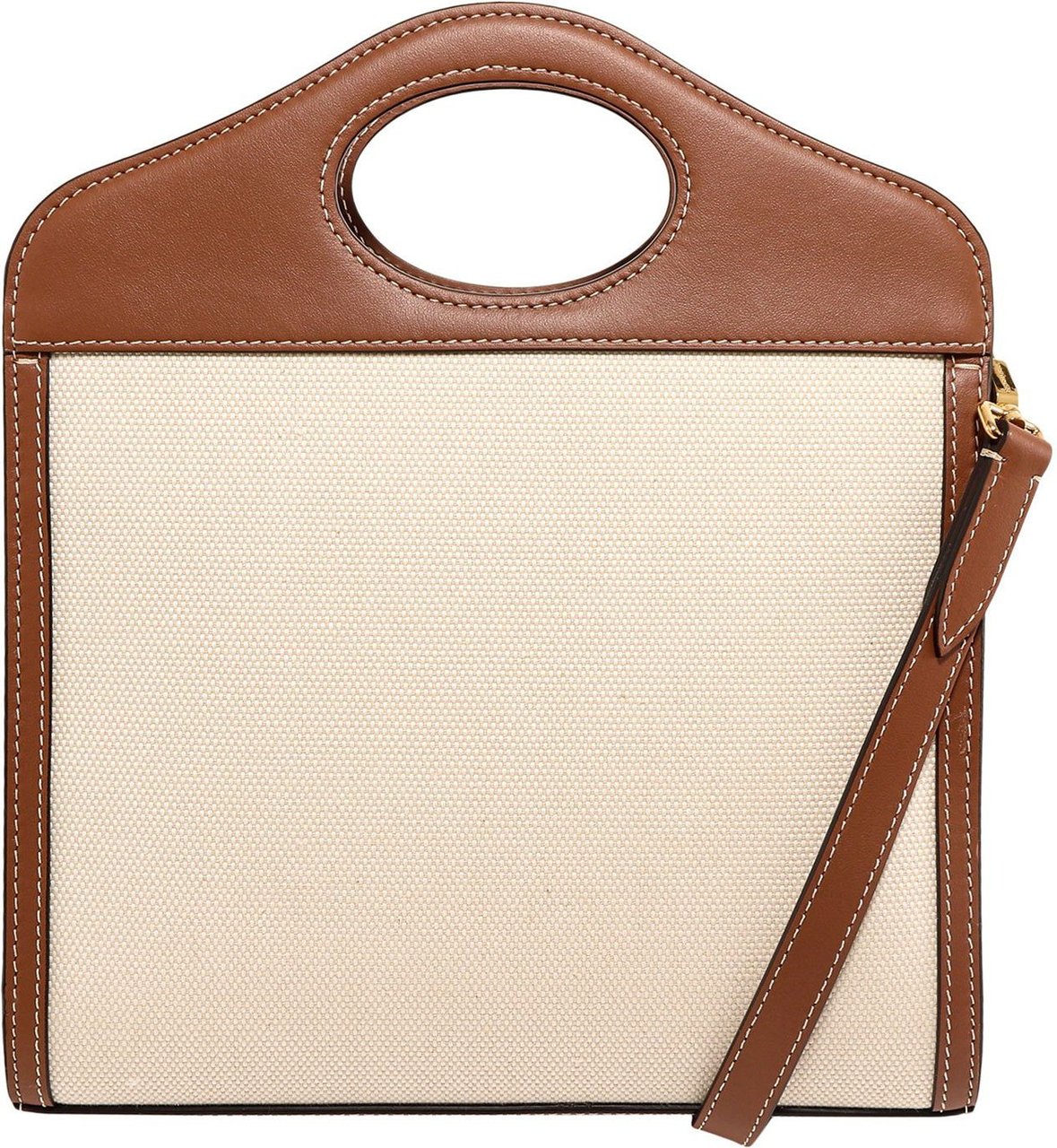 Burberry Canvas and leather handbag Beige