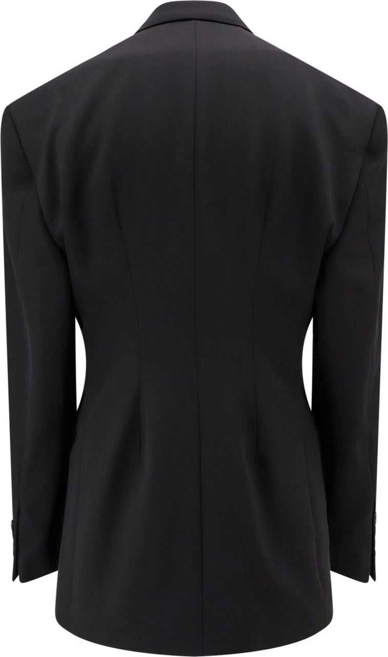 Balenciaga Cinched fitted wool blazer Zwart