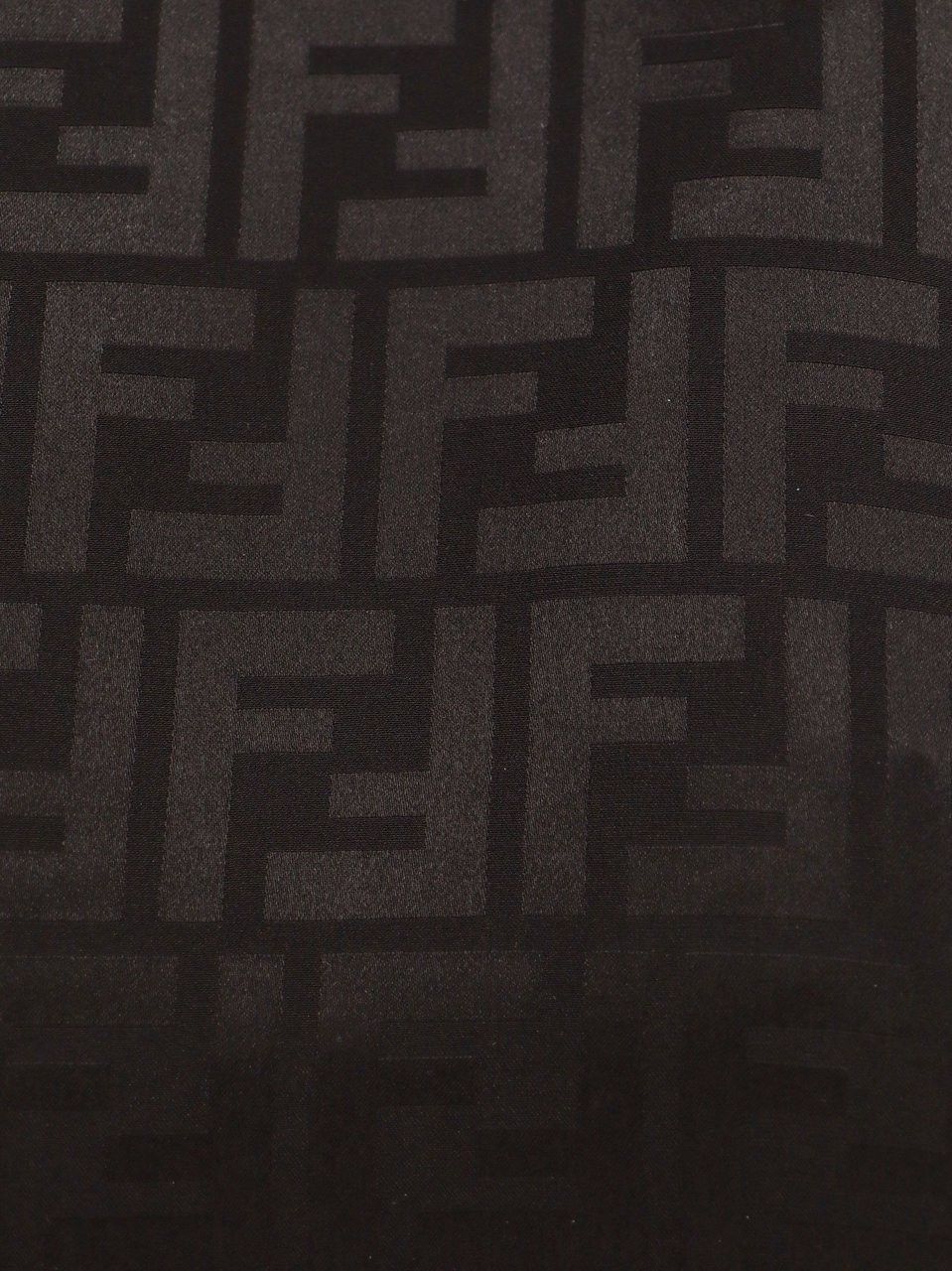 Fendi Silk dress with all-over FF motif Zwart
