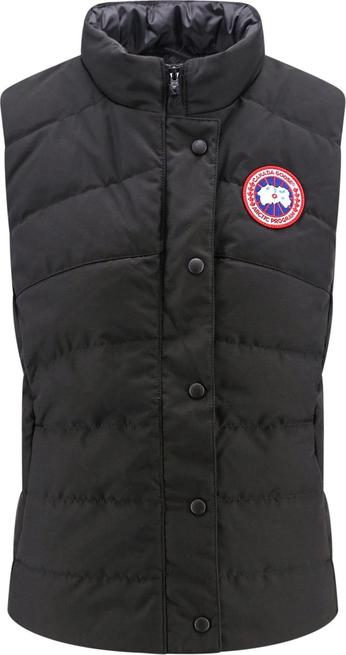 Canada Goose Sleeveless jacket with logo patch Zwart