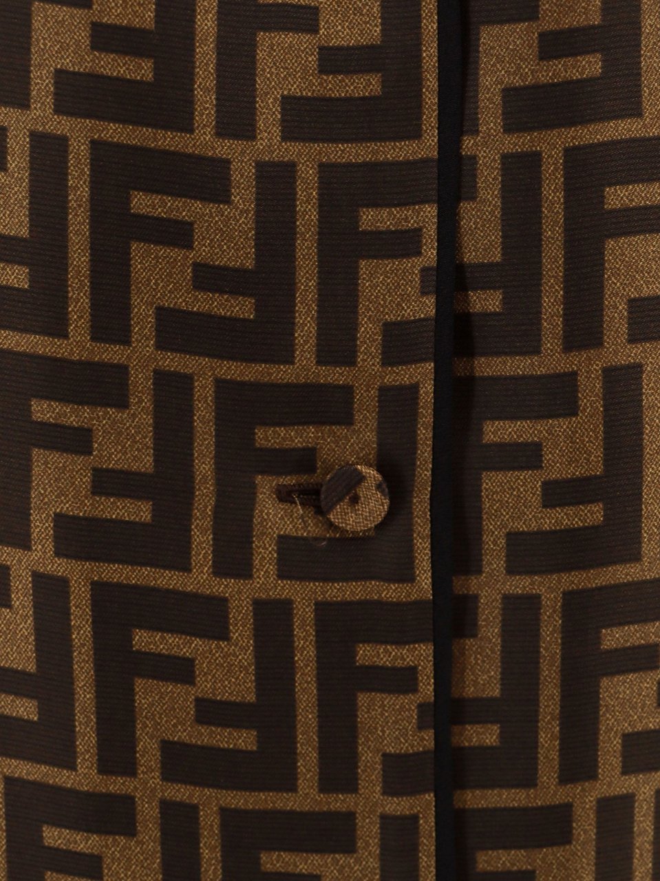 Fendi Silk shirt with all-over FF motif Bruin
