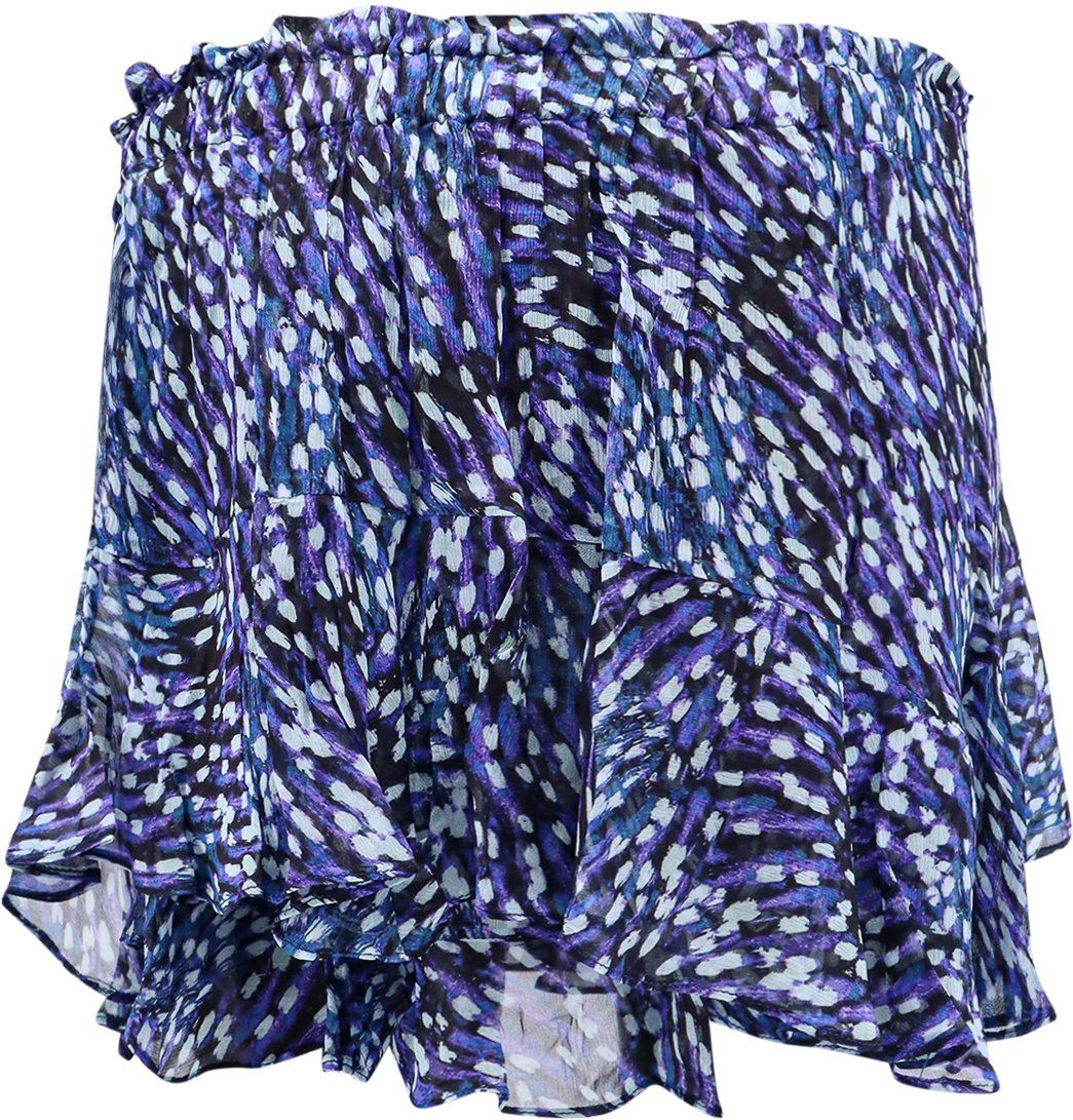 Isabel Marant Viscose shorts with multicolor print Blauw