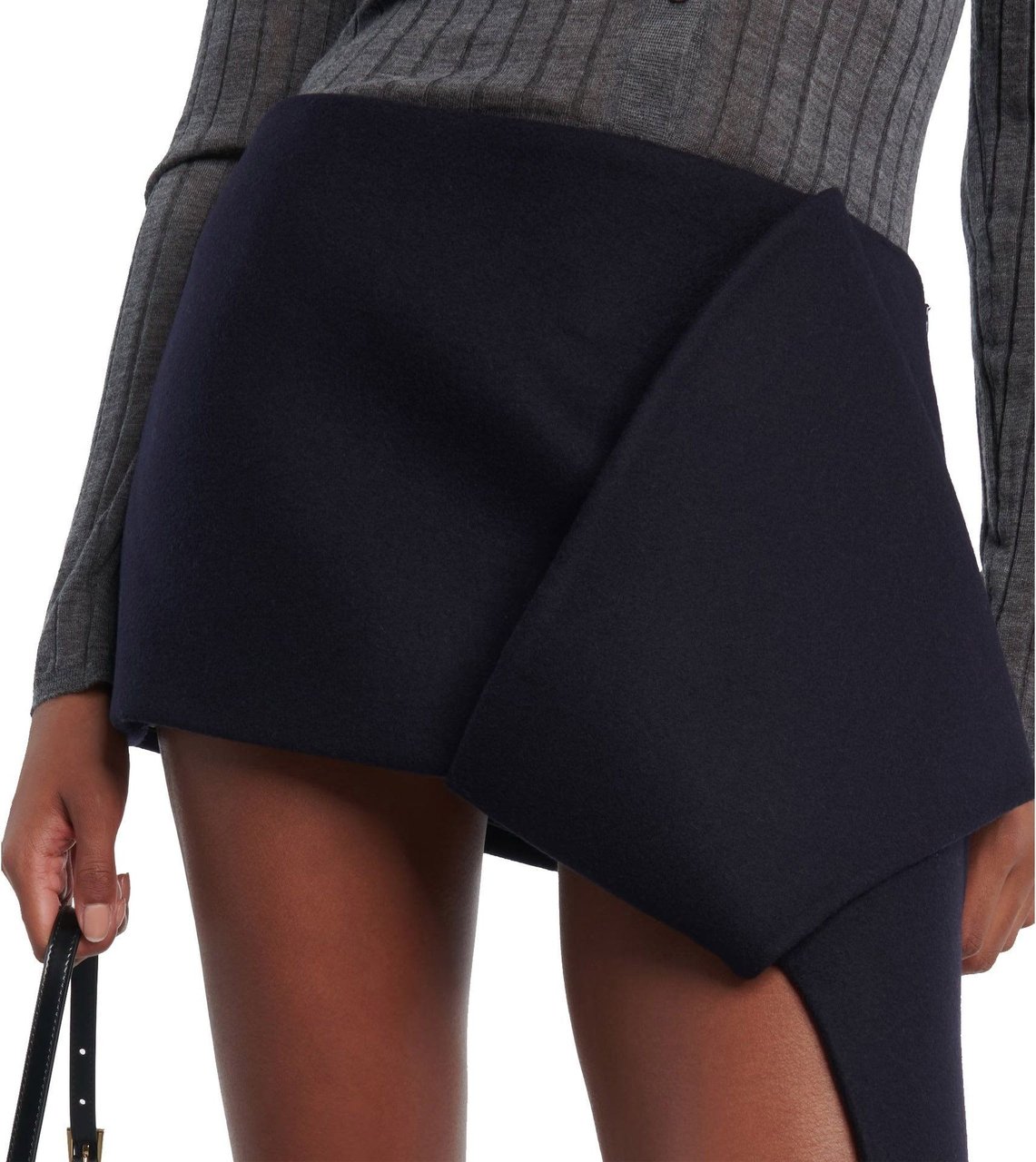 Prada Prada Wool Mini Skirt Blauw