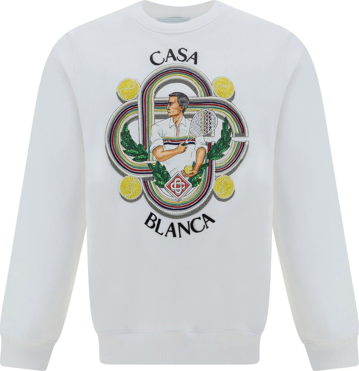 Casablanca Casablanca Cotton Logo Sweatshirt Wit