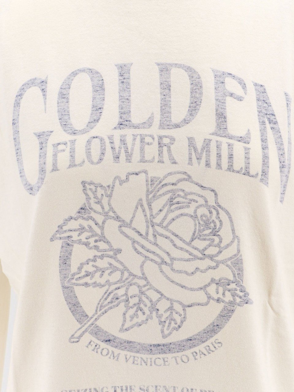 Golden Goose Cotton t-shirt with frontal print Beige