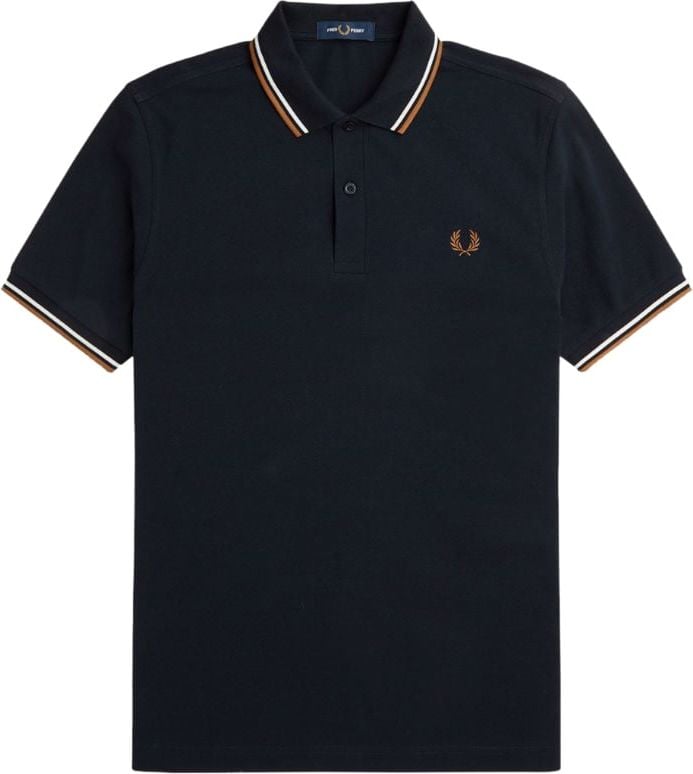Fred Perry Fred Perry Twin Tipped Polo Navy/Snow White/Shaded Stone Bruin