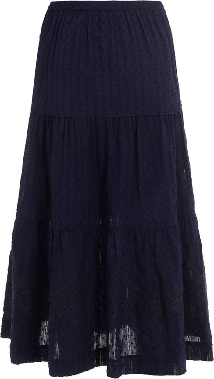 Chloé Chloe' Cotton Midi Skirt Blauw